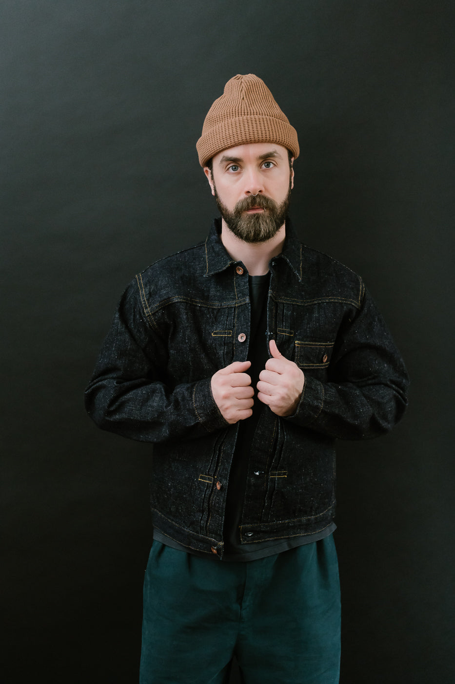 S556VX - 17oz Zero+ Model Type I Denim Jacket T-Back Spec - Indigo