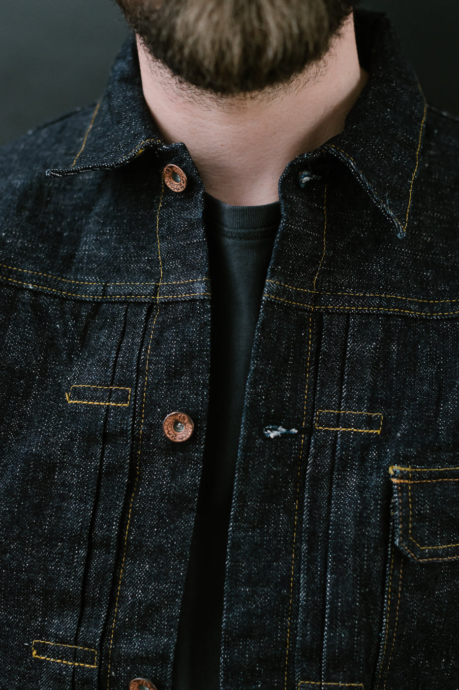 S556VX - 17oz Zero+ Model Type I Denim Jacket T-Back Spec - Indigo