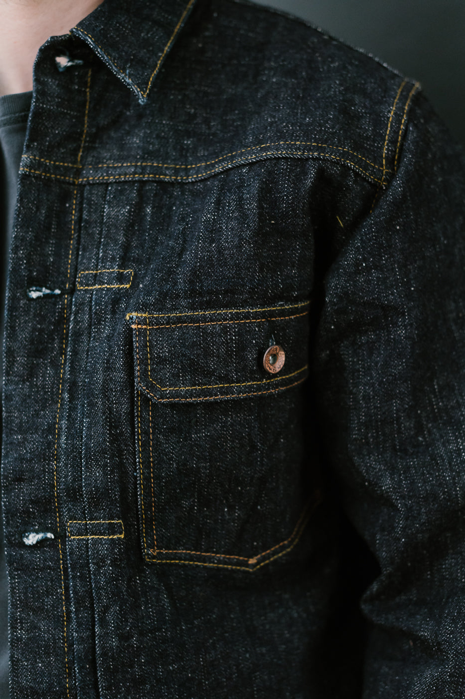 S556VX - 17oz Zero+ Model Type I Denim Jacket T-Back Spec - Indigo