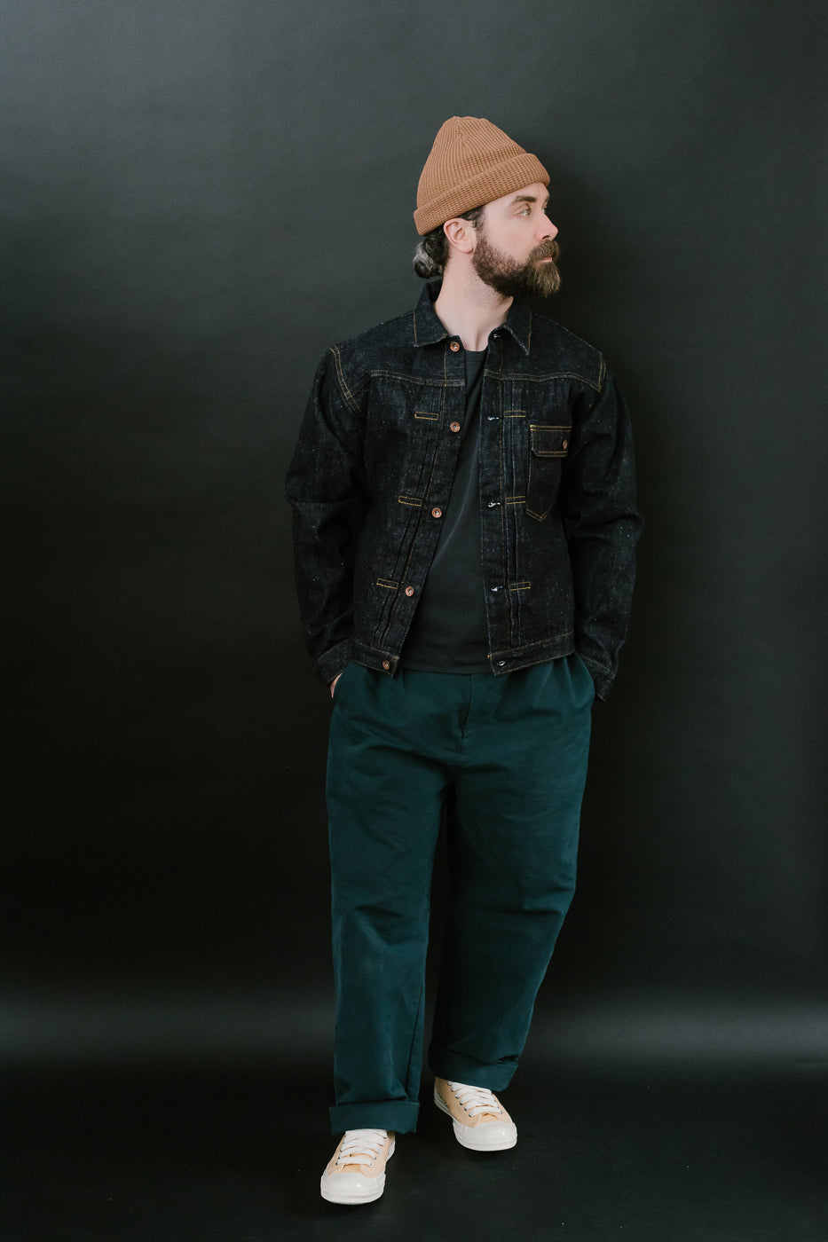 S556VX - 17oz Zero+ Model Type I Denim Jacket T-Back Spec - Indigo