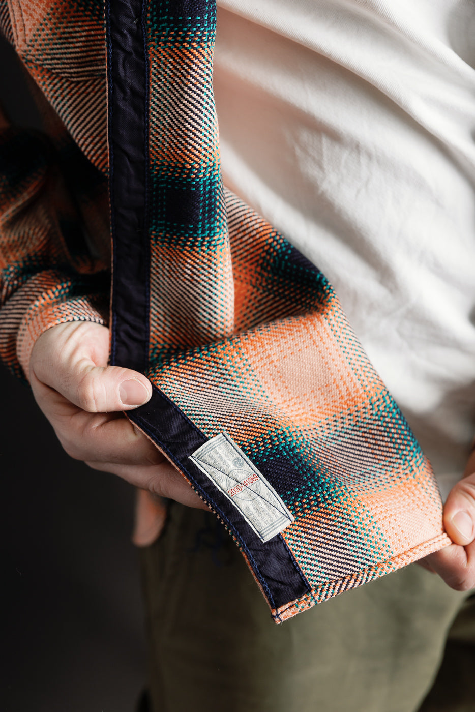 SIN25-01W - Heavy Indigo Flannel - Pink