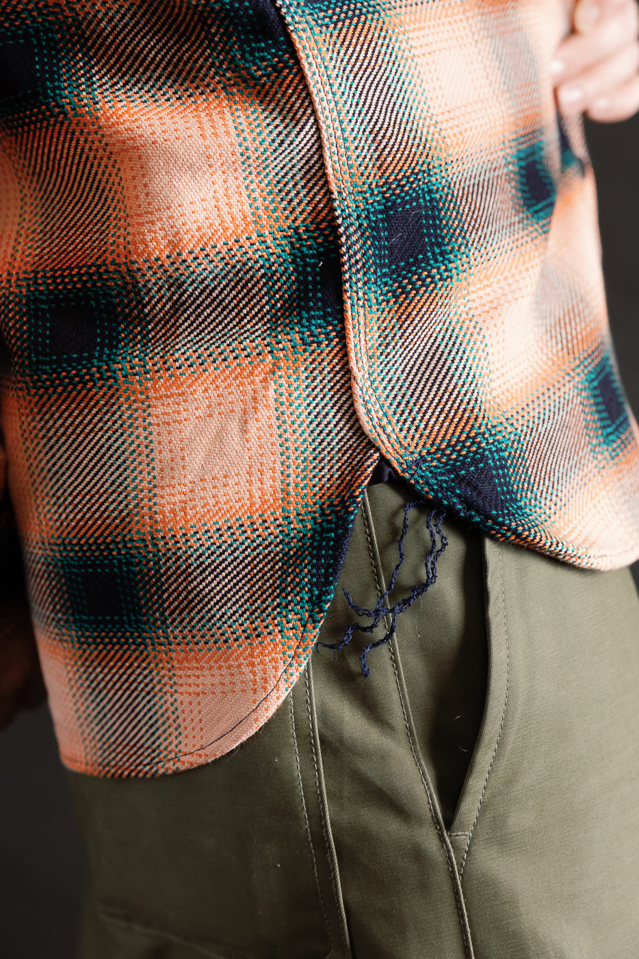 SIN25-01W - Heavy Indigo Flannel - Pink