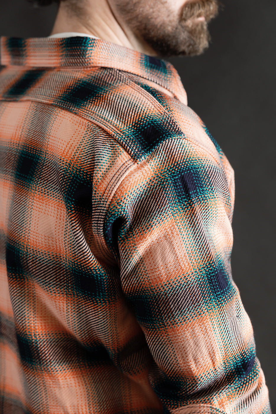 SIN25-01W - Heavy Indigo Flannel - Pink