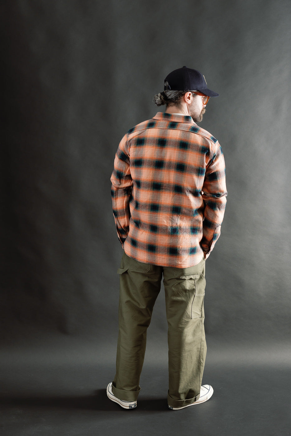 SIN25-01W - Heavy Indigo Flannel - Pink