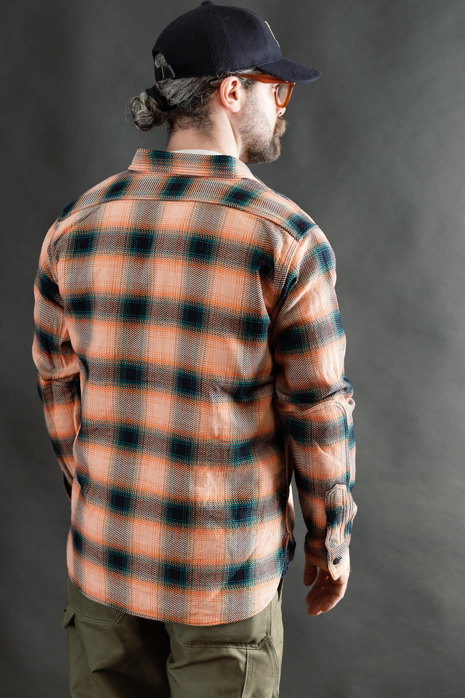 SIN25-01W - Heavy Indigo Flannel - Pink