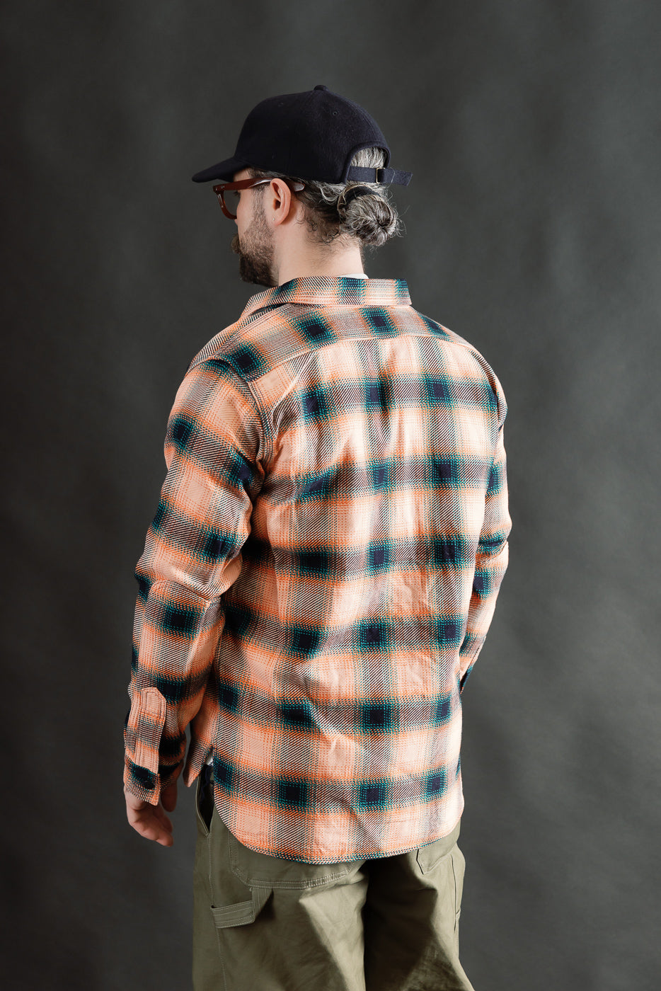 SIN25-01W - Heavy Indigo Flannel - Pink