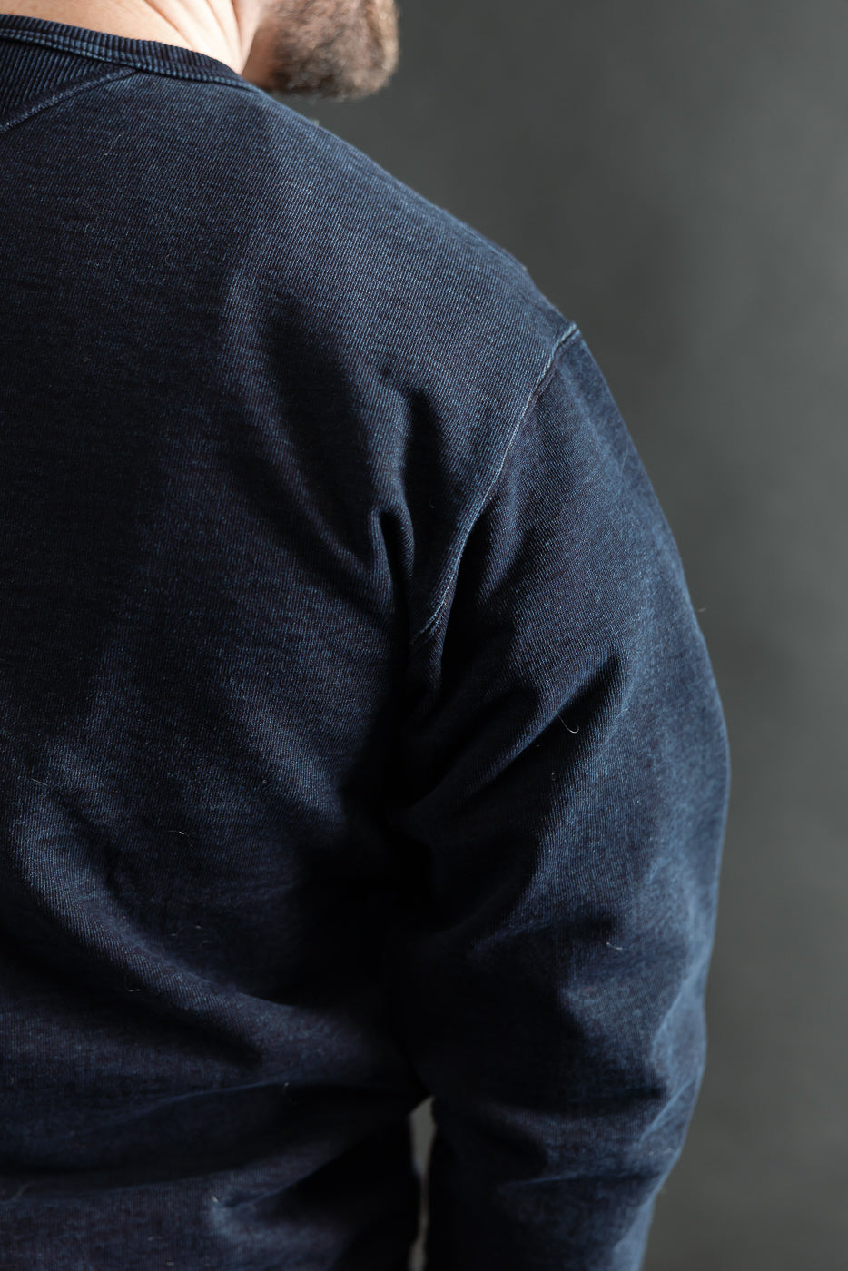 SIS25-101 - Overdyed Sweatshirt - Kakishibu Indigo