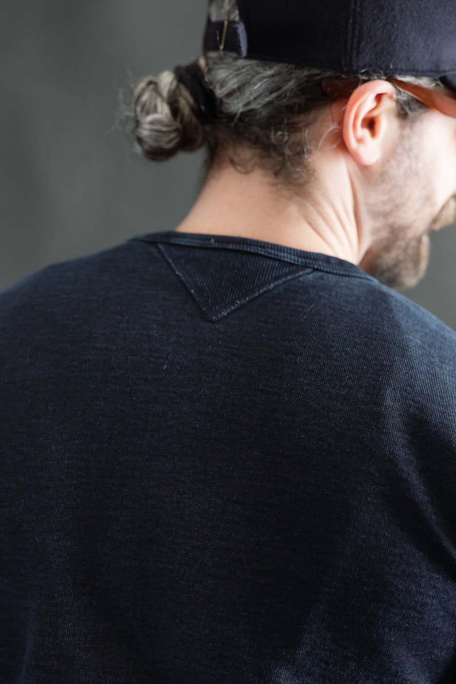 SIS25-101 - Overdyed Sweatshirt - Kakishibu Indigo