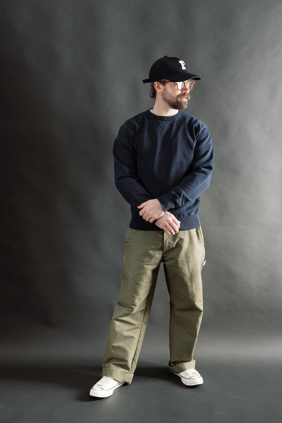SIS25-101 - Overdyed Sweatshirt - Kakishibu Indigo | Dant