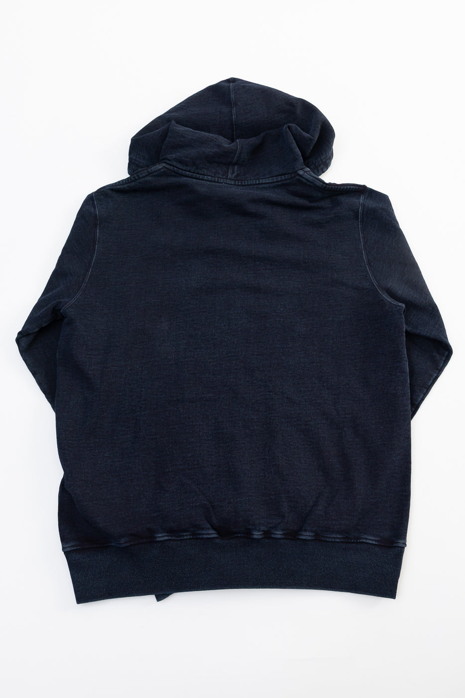 SIS25-102 - Overdyed Zip Up Hoody - Kakishibu Indigo