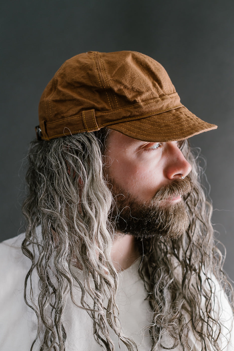 SJ201WC-310DX-DCII - 15oz - Heavy Duck Workman's Cap - Brown