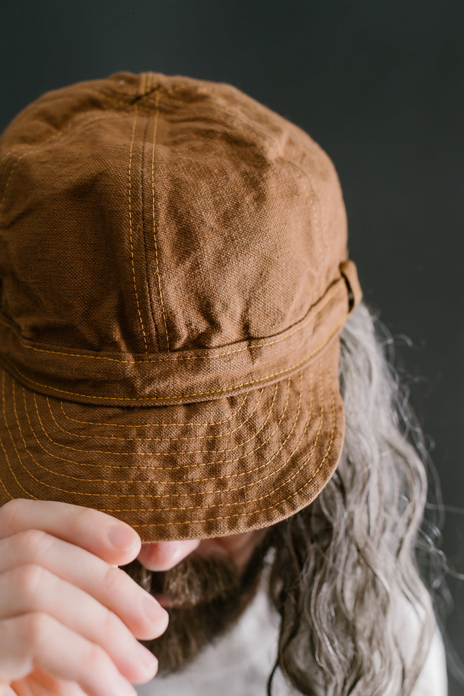 SJ201WC-310DX-DCII - 15oz - Heavy Duck Workman's Cap - Brown