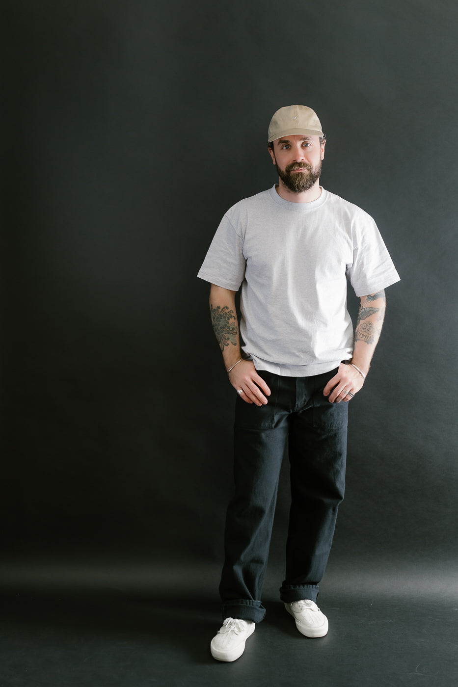 SJ52BK - Back Satin Selvedge Baker Pants - Black