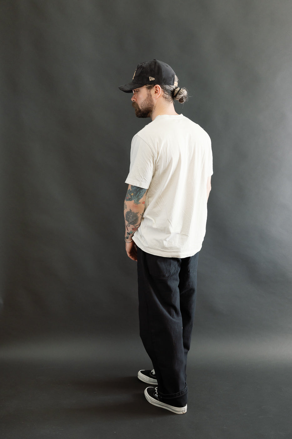 SJ52BK - Back Satin Selvedge Baker Pants - Black