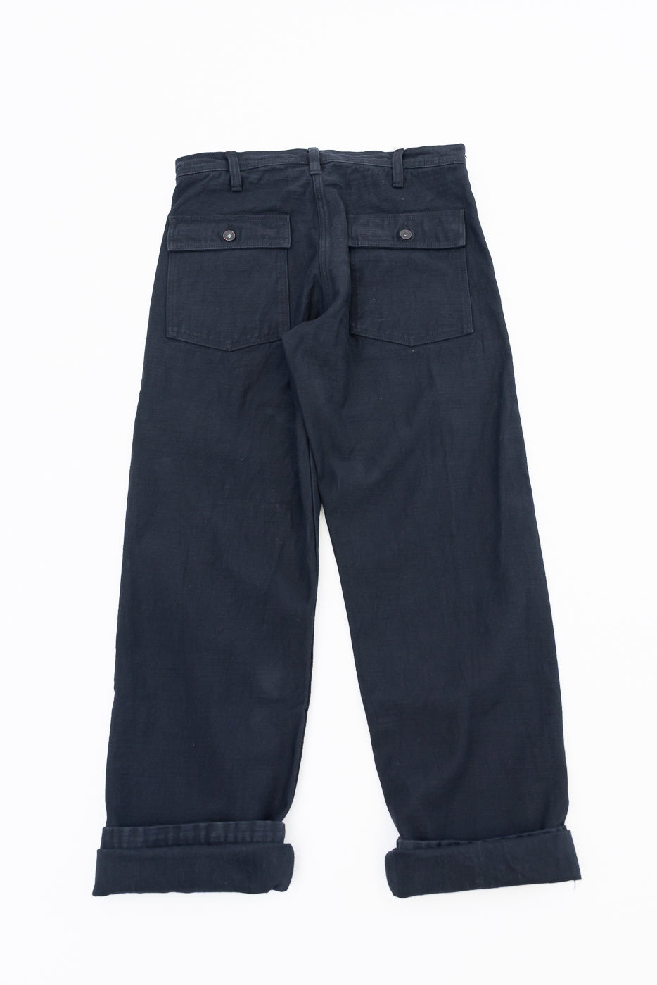 SJ52BK - Back Satin Selvedge Baker Pants - Black | Dant