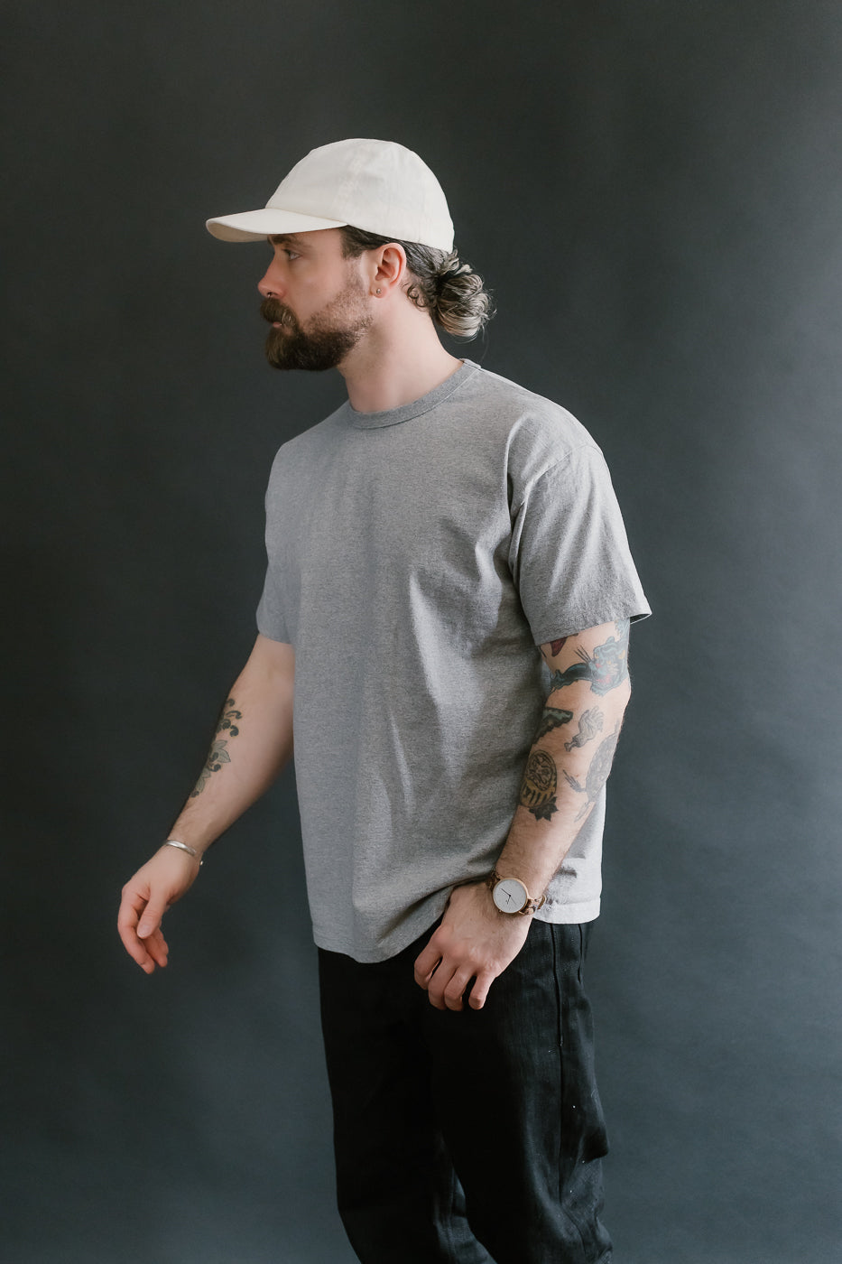 SJST-M - Heavyweight Plain T-Shirt  - Gray