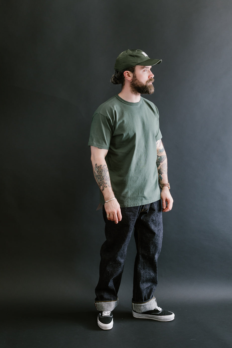 SJST-ML - Heavyweight Plain T-Shirt  - Moss Green
