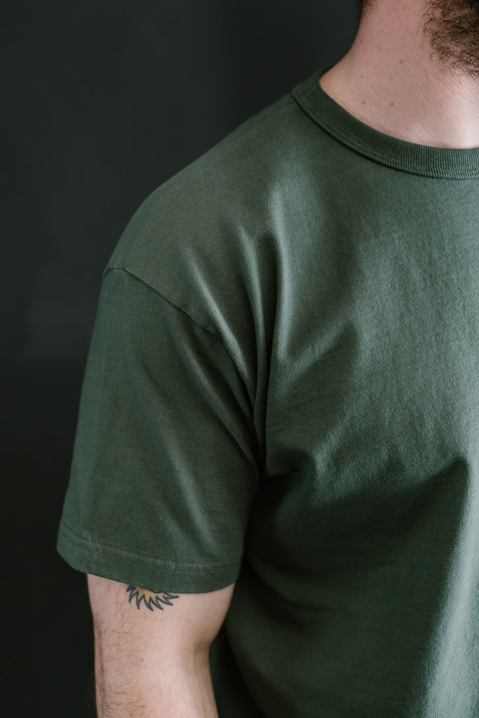 SJST-ML - Heavyweight Plain T-Shirt  - Moss Green