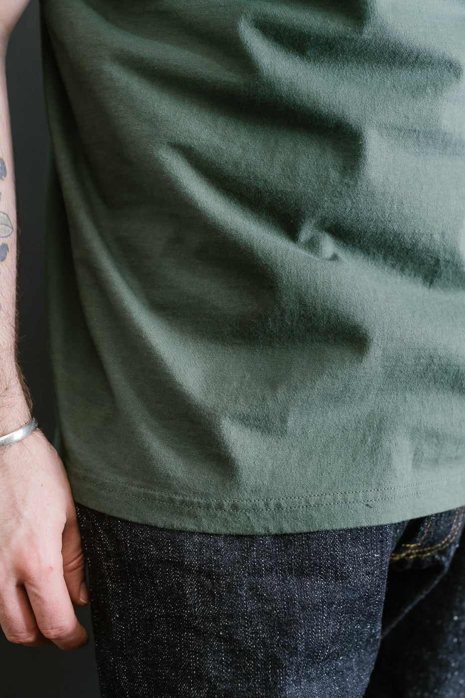 SJST-ML - Heavyweight Plain T-Shirt  - Moss Green