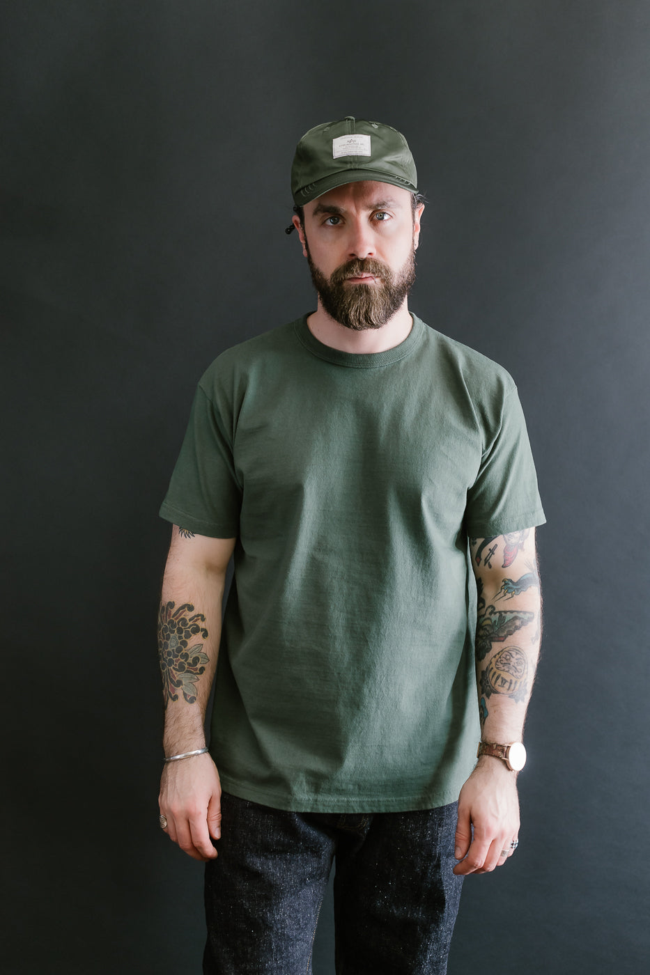 SJST-ML - Heavyweight Plain T-Shirt  - Moss Green
