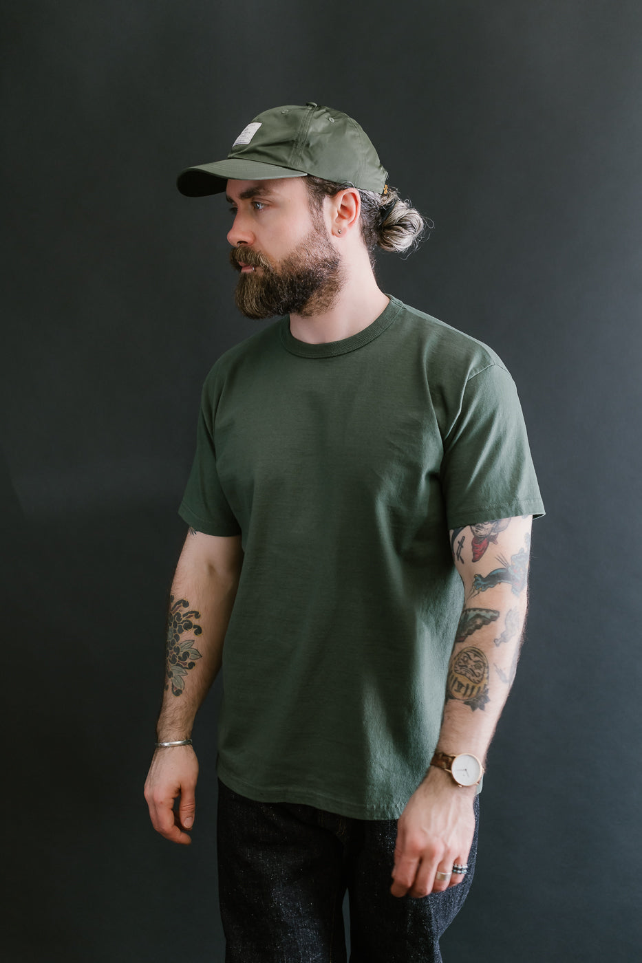 SJST-ML - Heavyweight Plain T-Shirt  - Moss Green