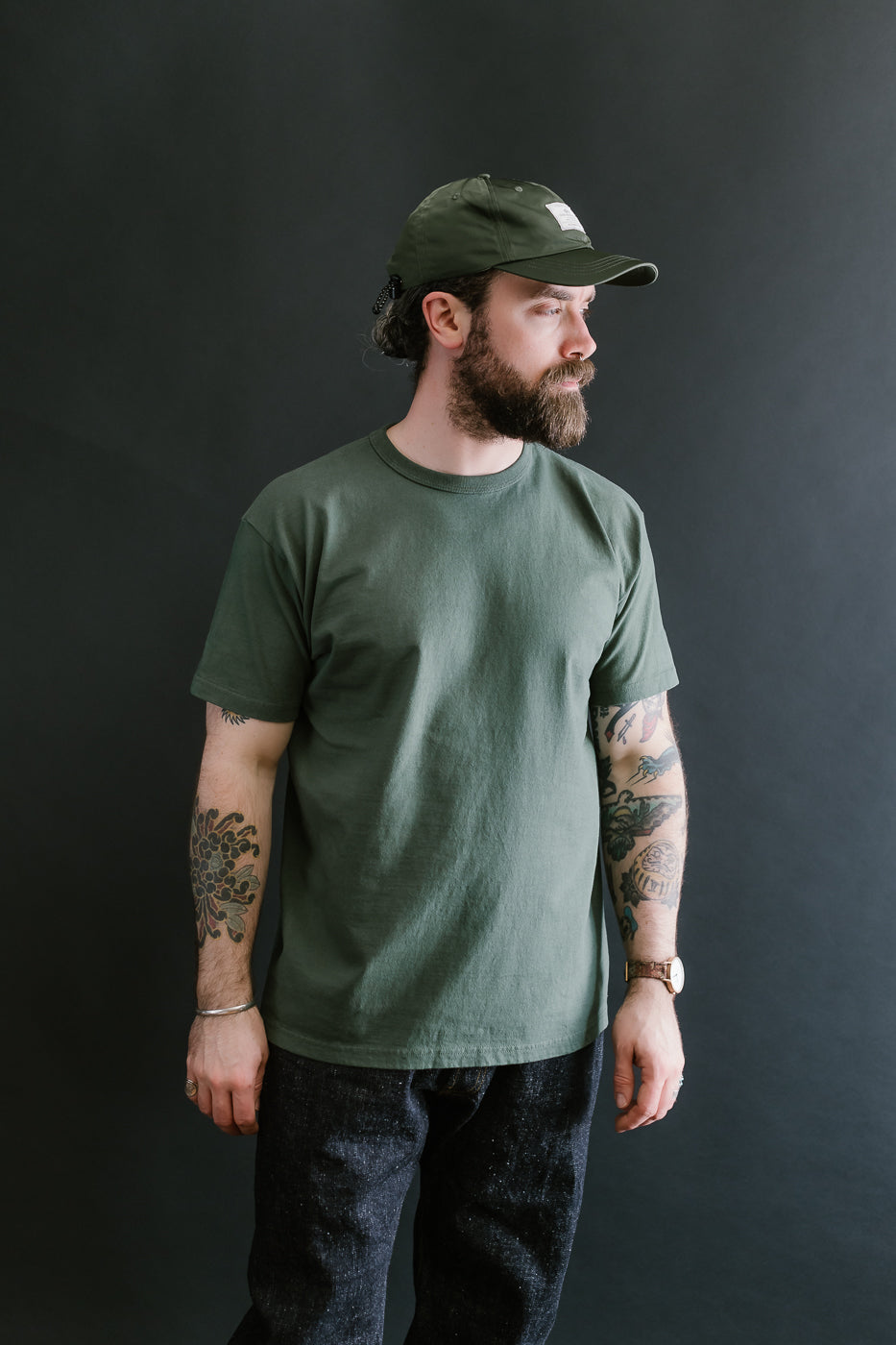 SJST-ML - Heavyweight Plain T-Shirt  - Moss Green