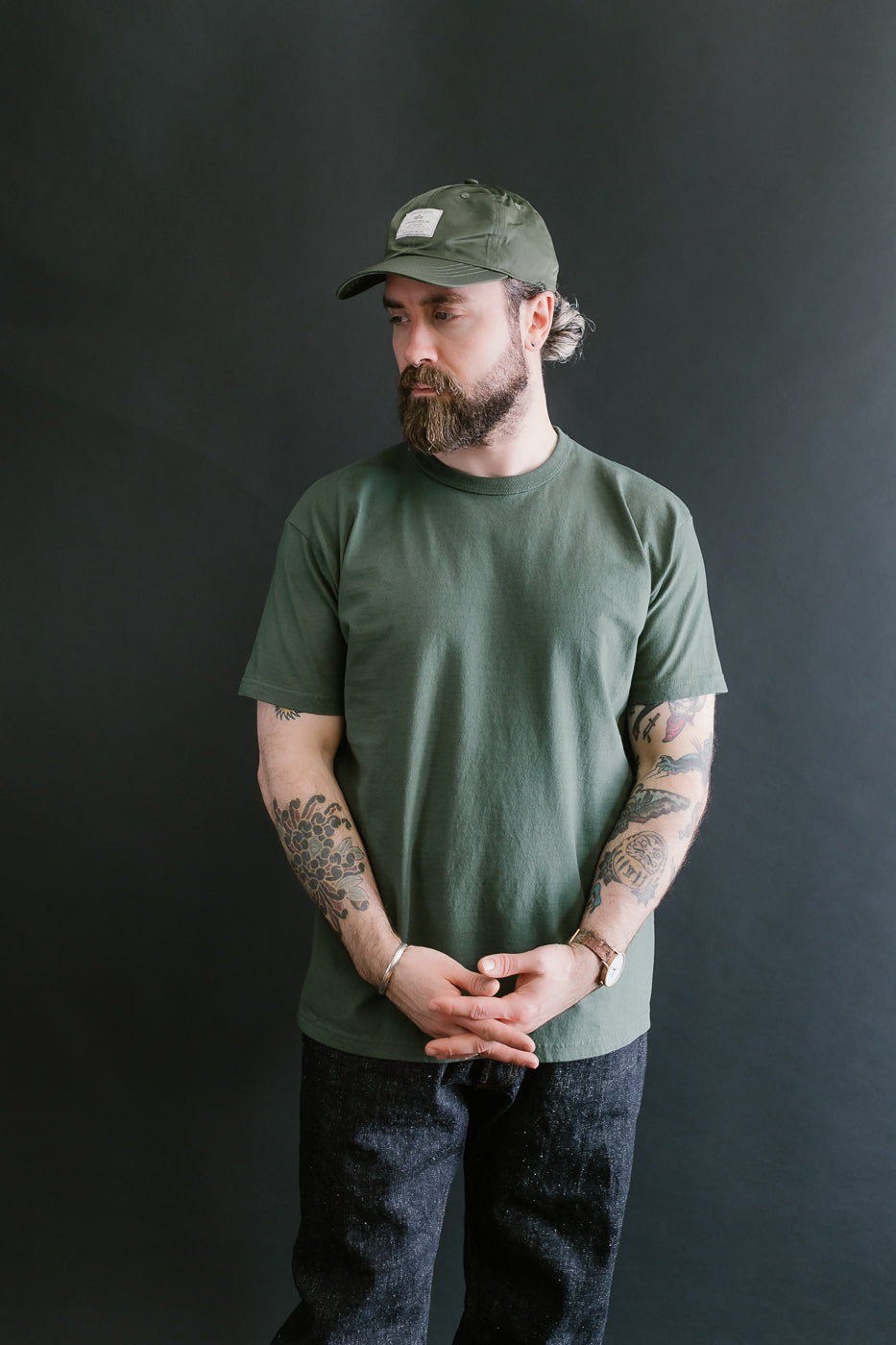 SJST-ML - Heavyweight Plain T-Shirt  - Moss Green