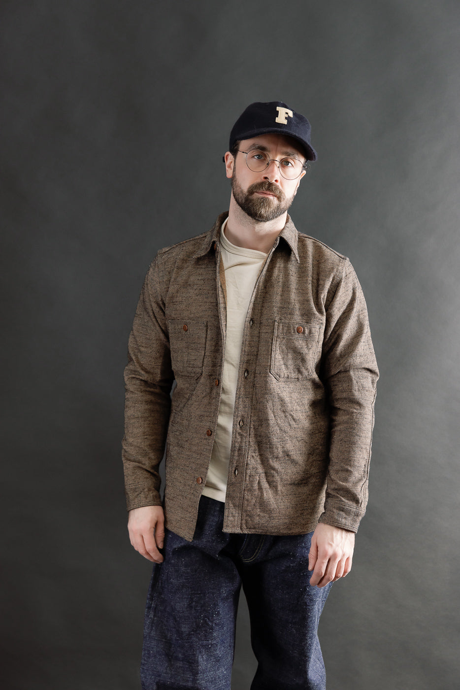 Front view, full body male model 5'9