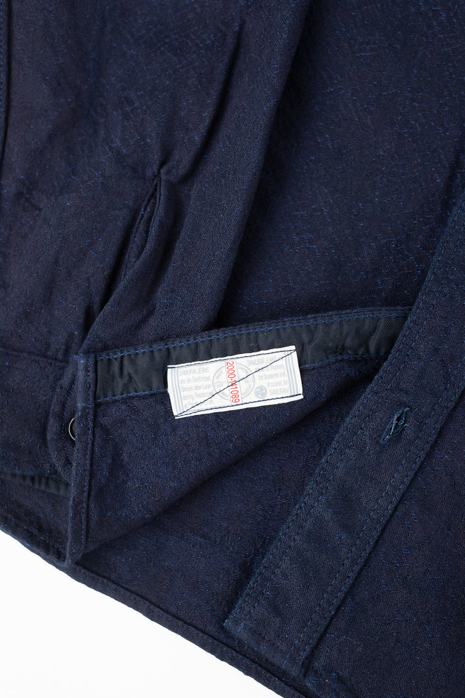 SSN25-01W - Snake Jacquard Work Shirt - Indigo