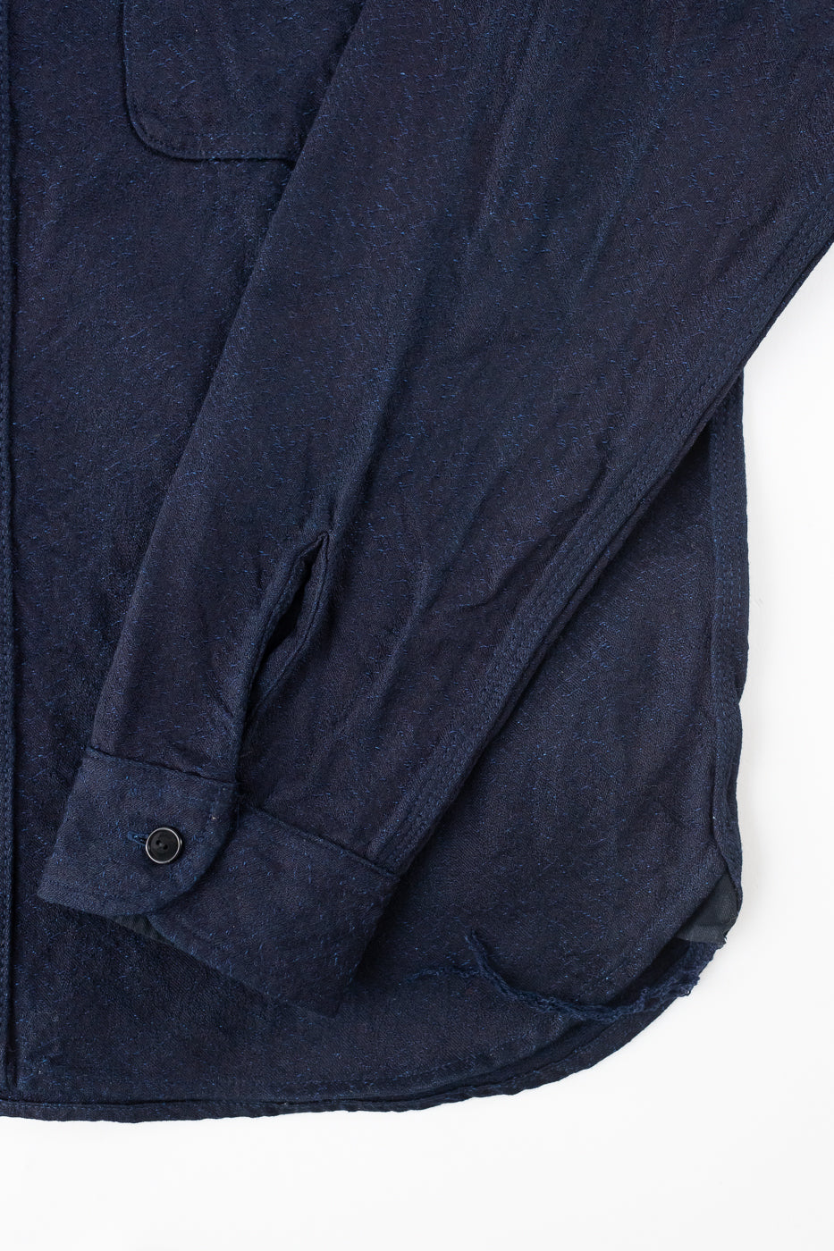 SSN25-01W - Snake Jacquard Work Shirt - Indigo