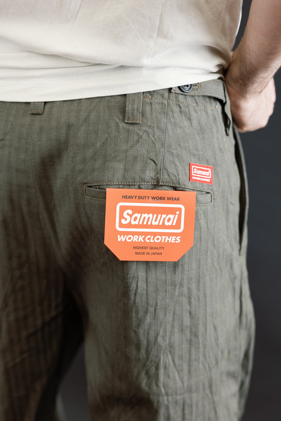 SWC600C-HBII - 13oz Neppy HBT Military - Wide Trousers | Dant