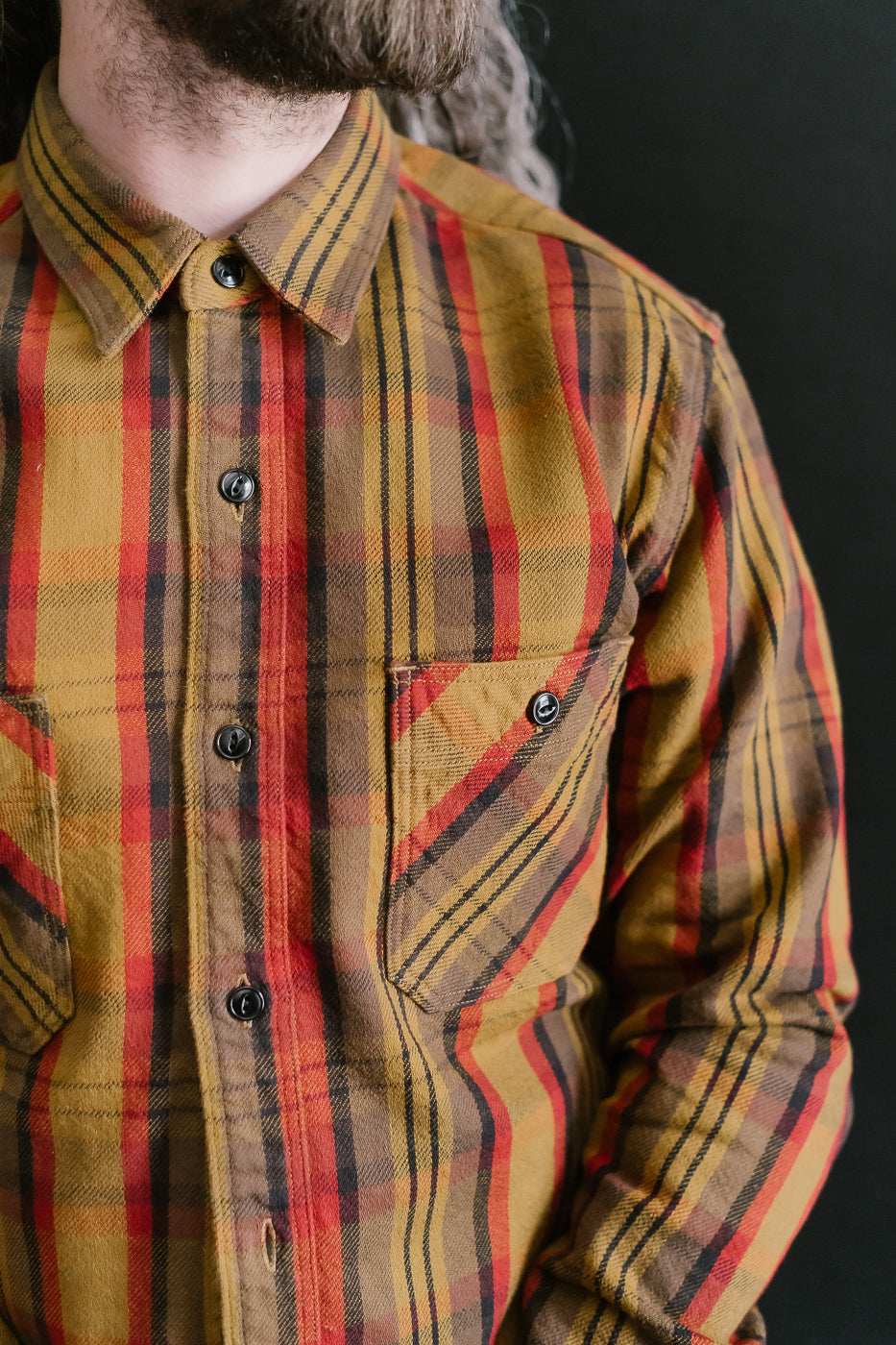 人気新品 5714 - Heavy Flannel Shirt - Yellow | Dant トップス