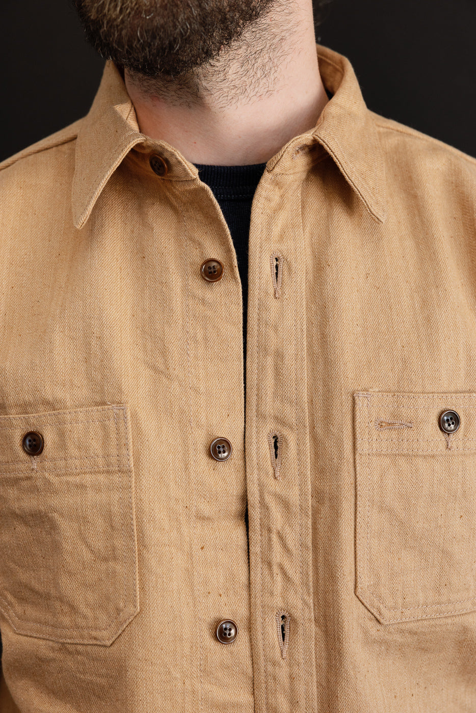 5740 - 12oz FOX Cotton Work Shirt - Brown | Dant