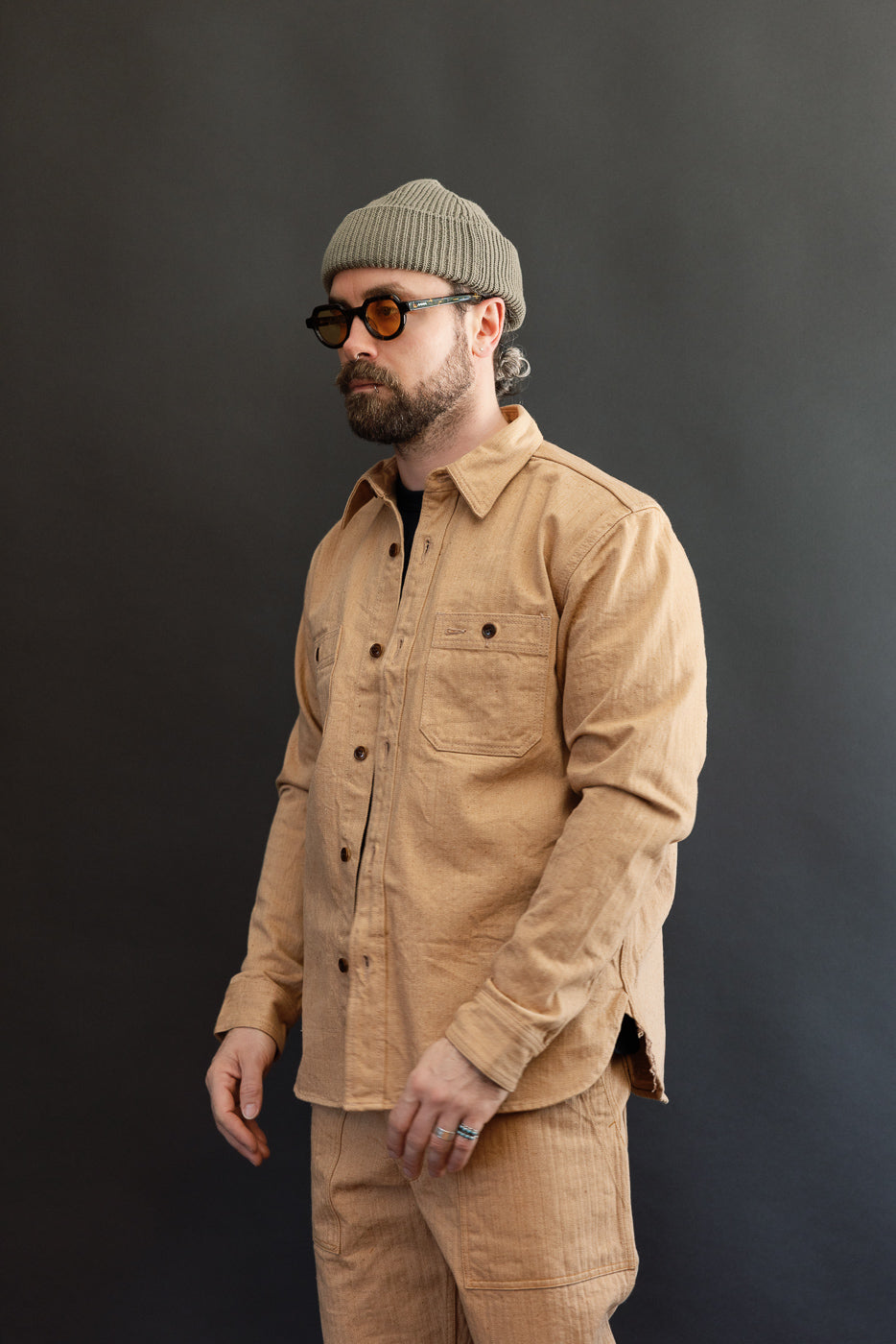 5740 - 12oz FOX Cotton Work Shirt - Brown | Dant