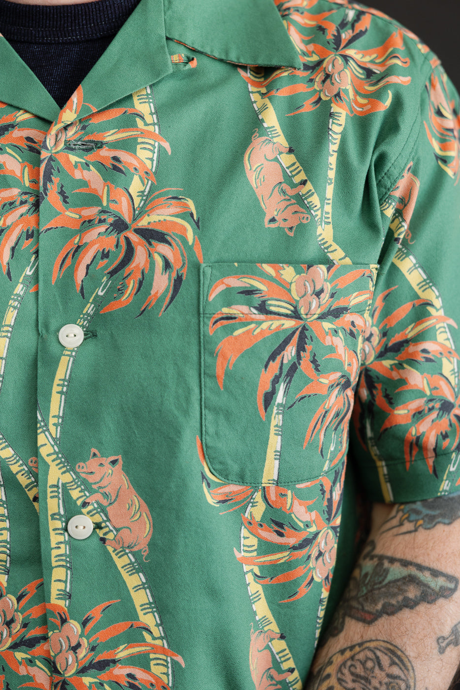 5742 - Aloha Shirt Palm Climber - Green | Dant