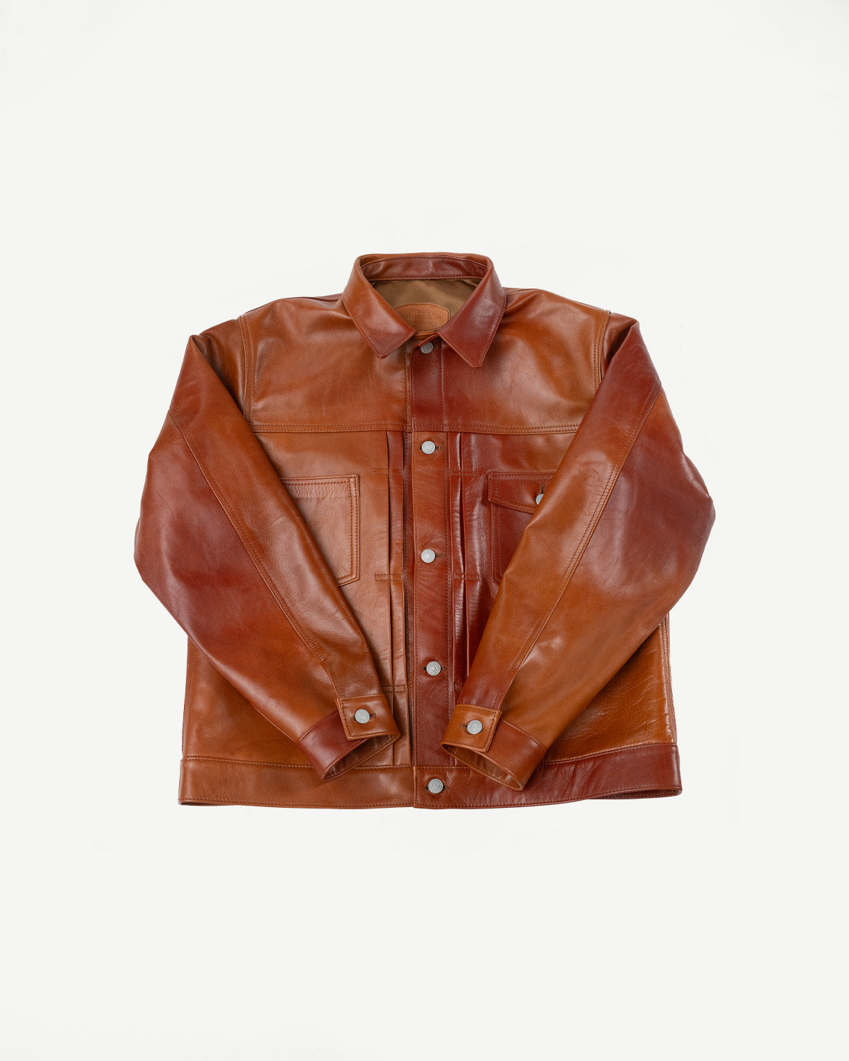 SP-123 - Hand-Dyed Horsehide Leather Type II Jacket - Brown
