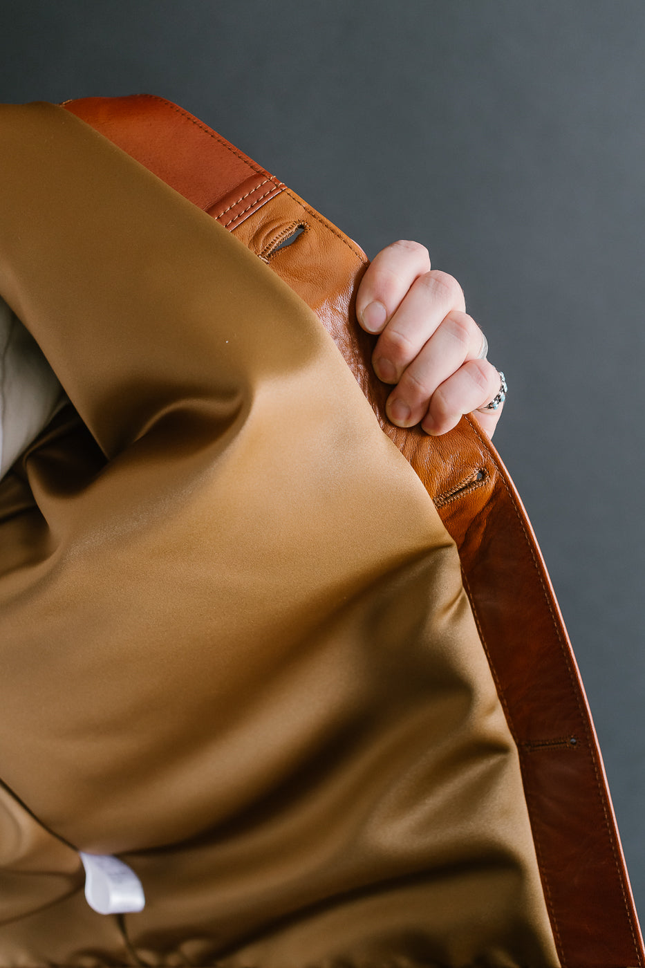 SP-123 - Hand-Dyed Horsehide Leather Type II Jacket - Brown