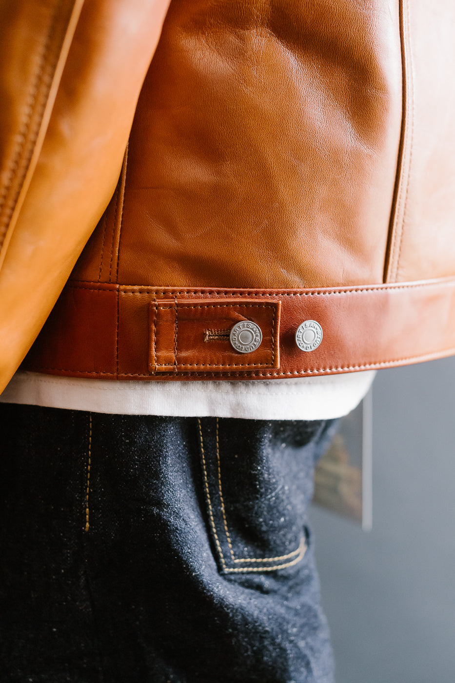 SP-123 - Hand-Dyed Horsehide Leather Type II Jacket - Brown