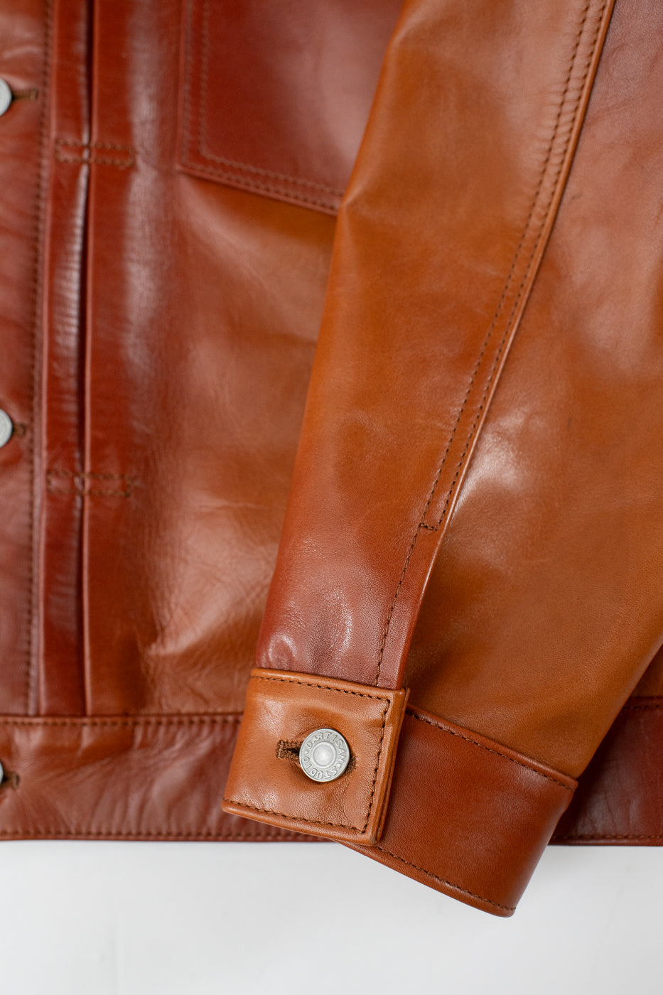 SP-123 - Hand-Dyed Horsehide Leather Type II Jacket - Brown