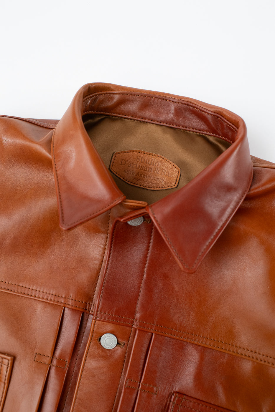 SP-123 - Hand-Dyed Horsehide Leather Type II Jacket - Brown