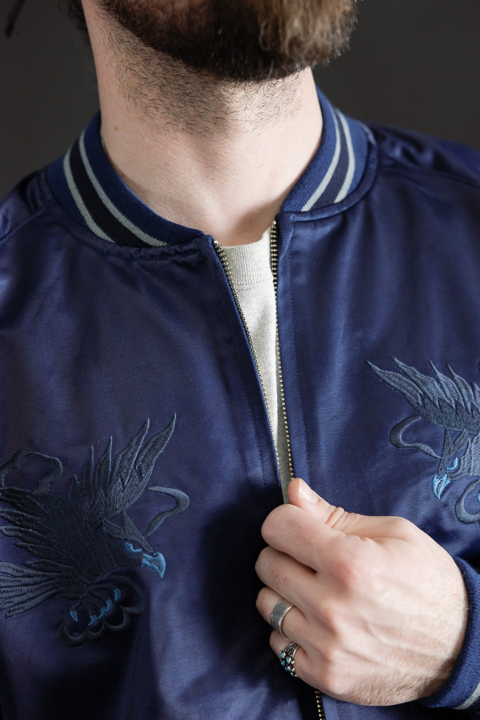 Close-up of male model, 5'9