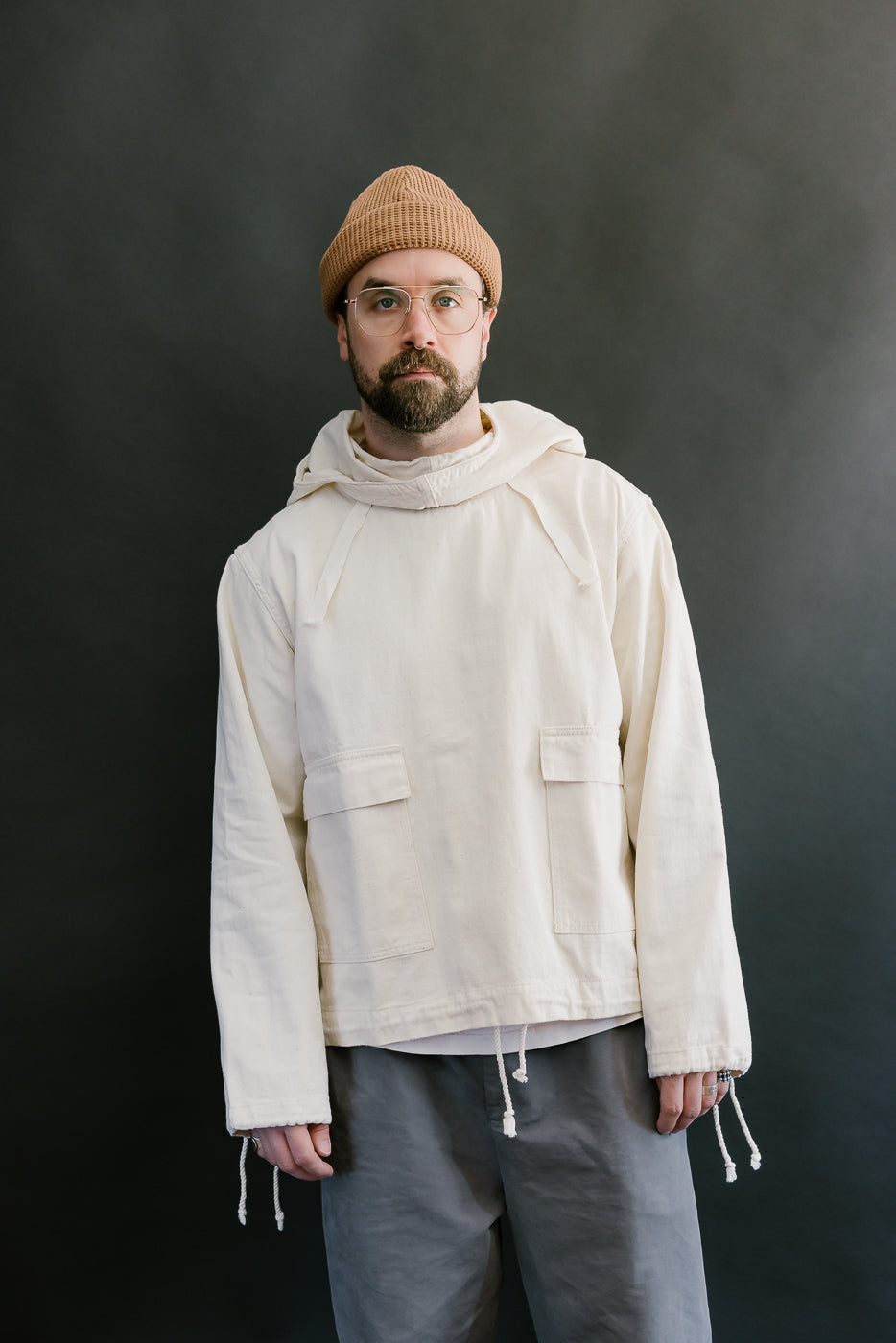 Lot 2233 - 1940's WWII Gunner Deck Smock  - Ecru