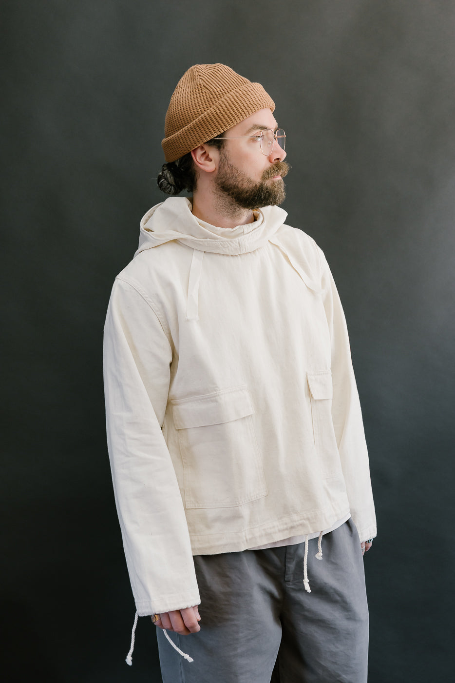 Lot 2233 - 1940's WWII Gunner Deck Smock  - Ecru