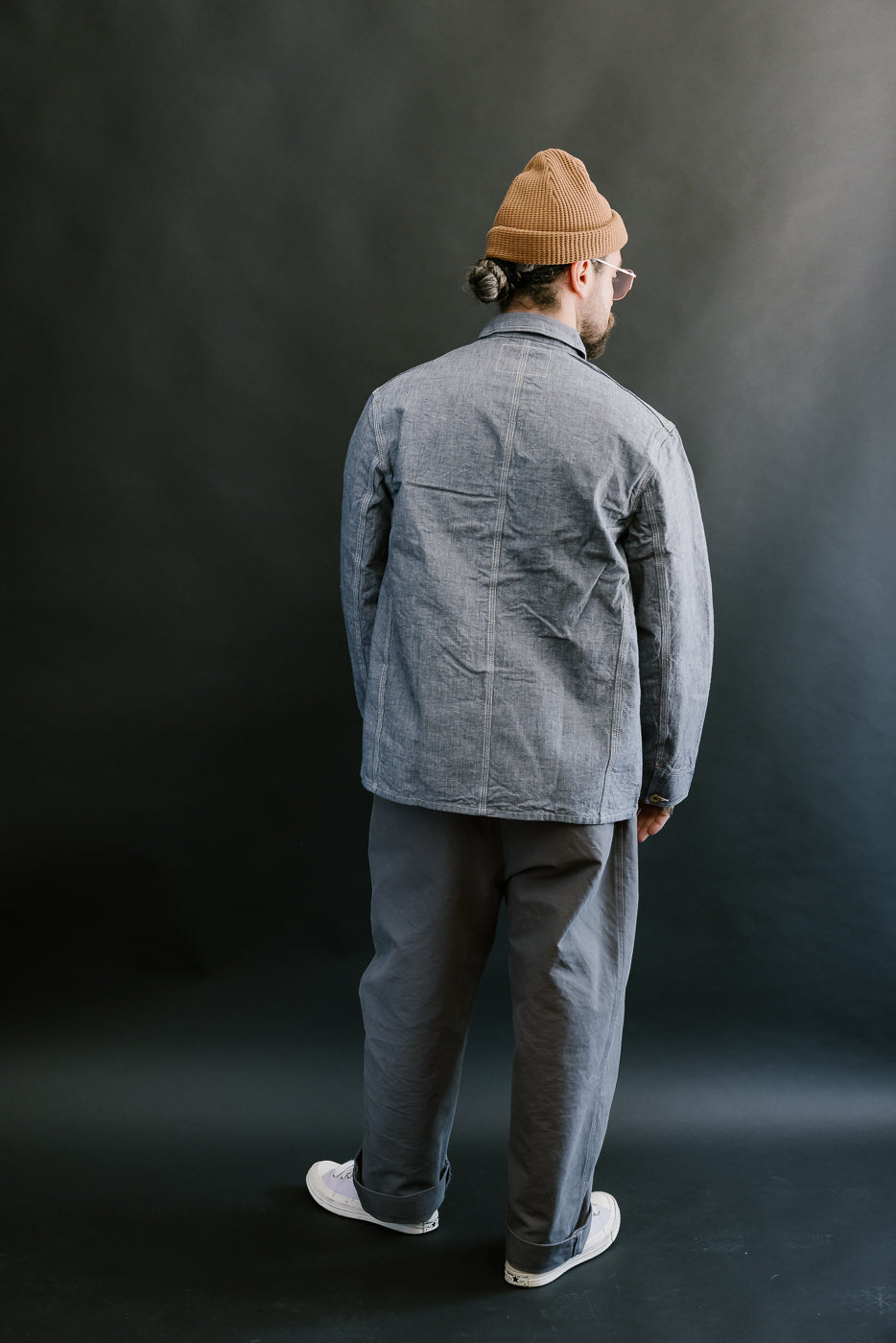 Lot 2195 - Pincheck Change Button Coverall - Indigo