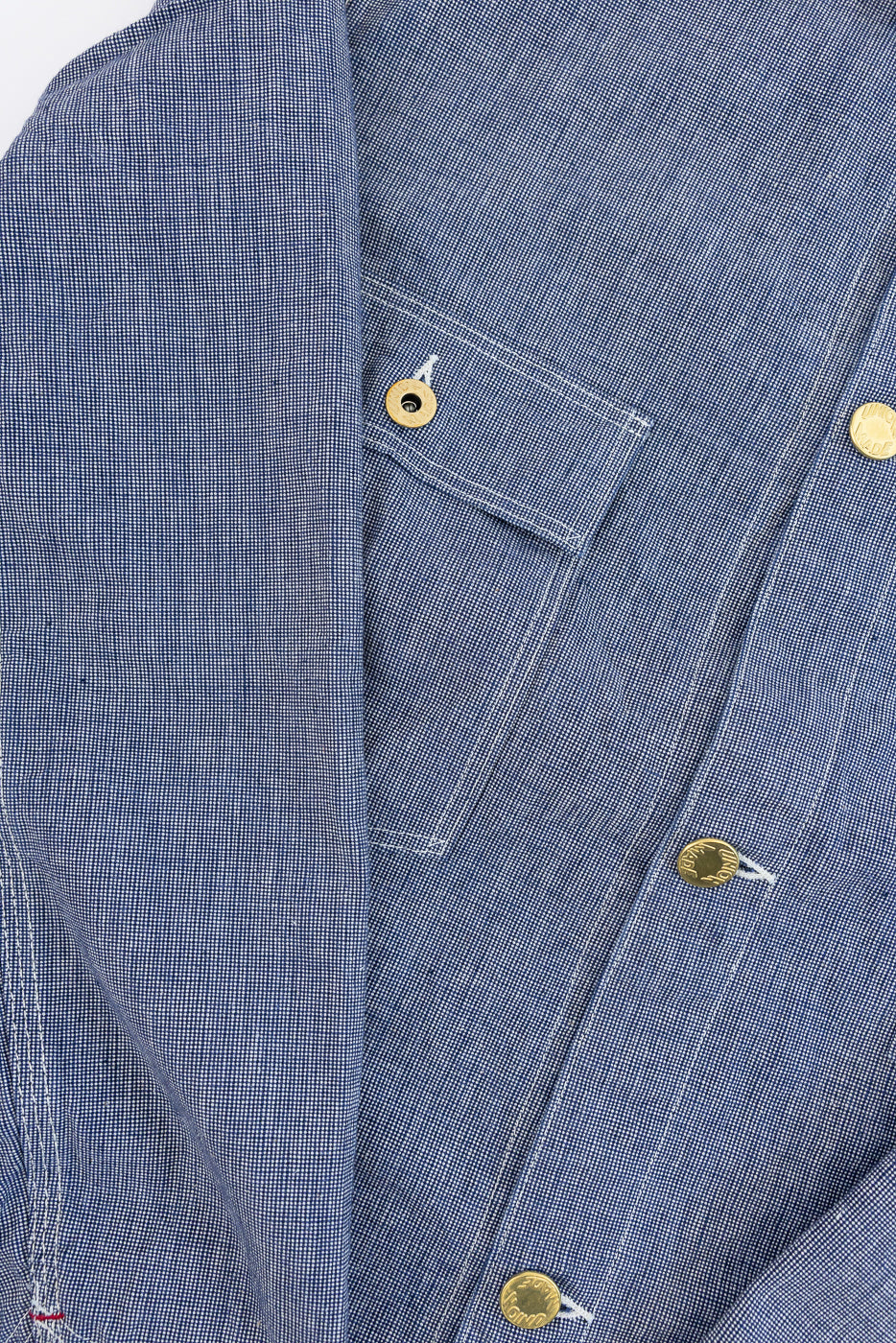 Lot 2195 - Pincheck Change Button Coverall - Indigo