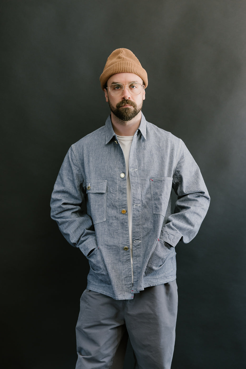 Lot 2195 - Pincheck Change Button Coverall - Indigo
