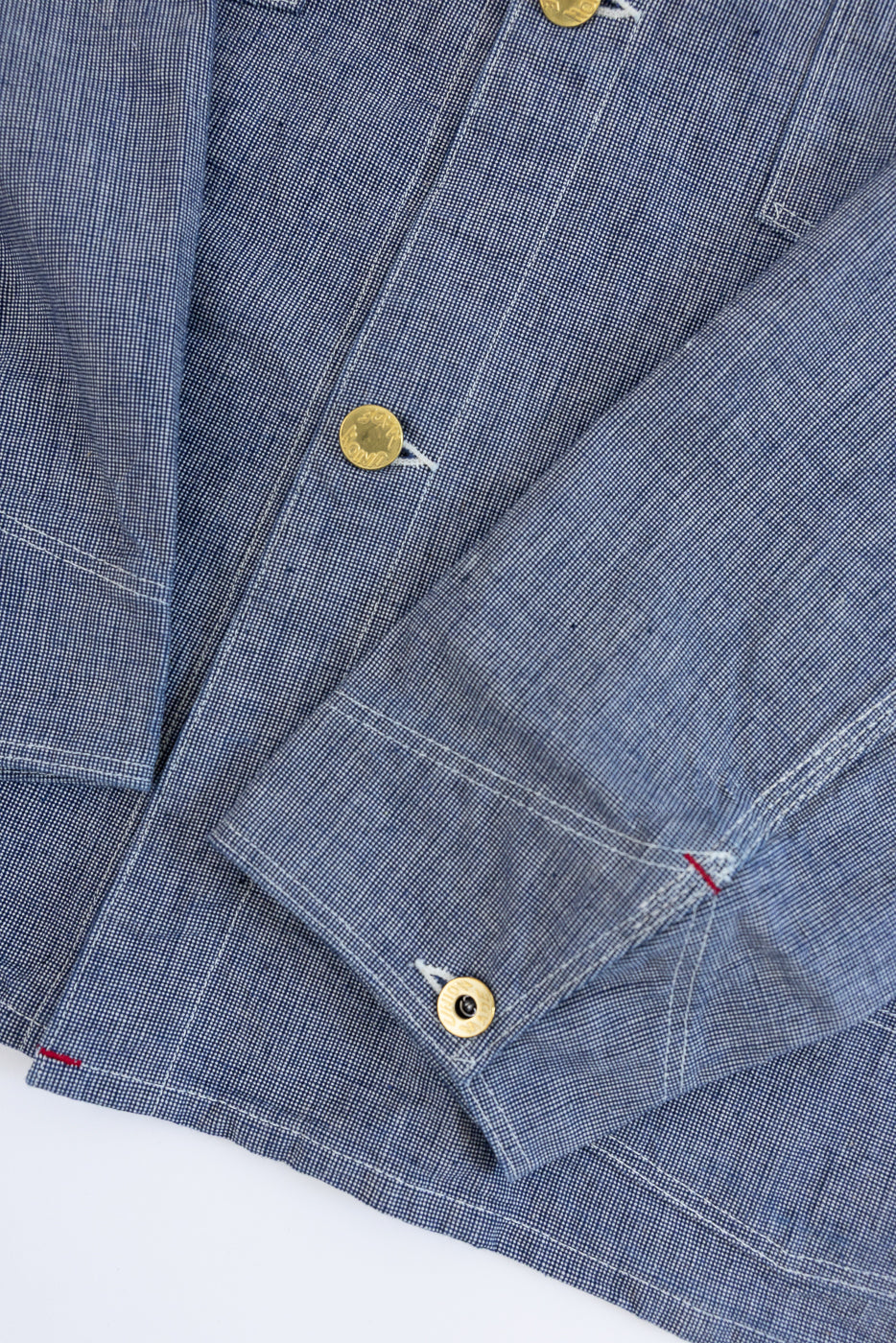 Lot 2195 - Pincheck Change Button Coverall - Indigo