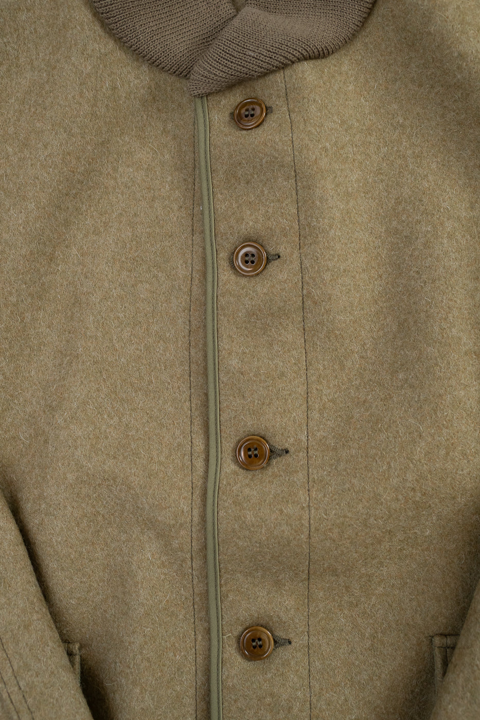 Lot 2233 - A-1 Style Melton Wool Jacket  - OD Green