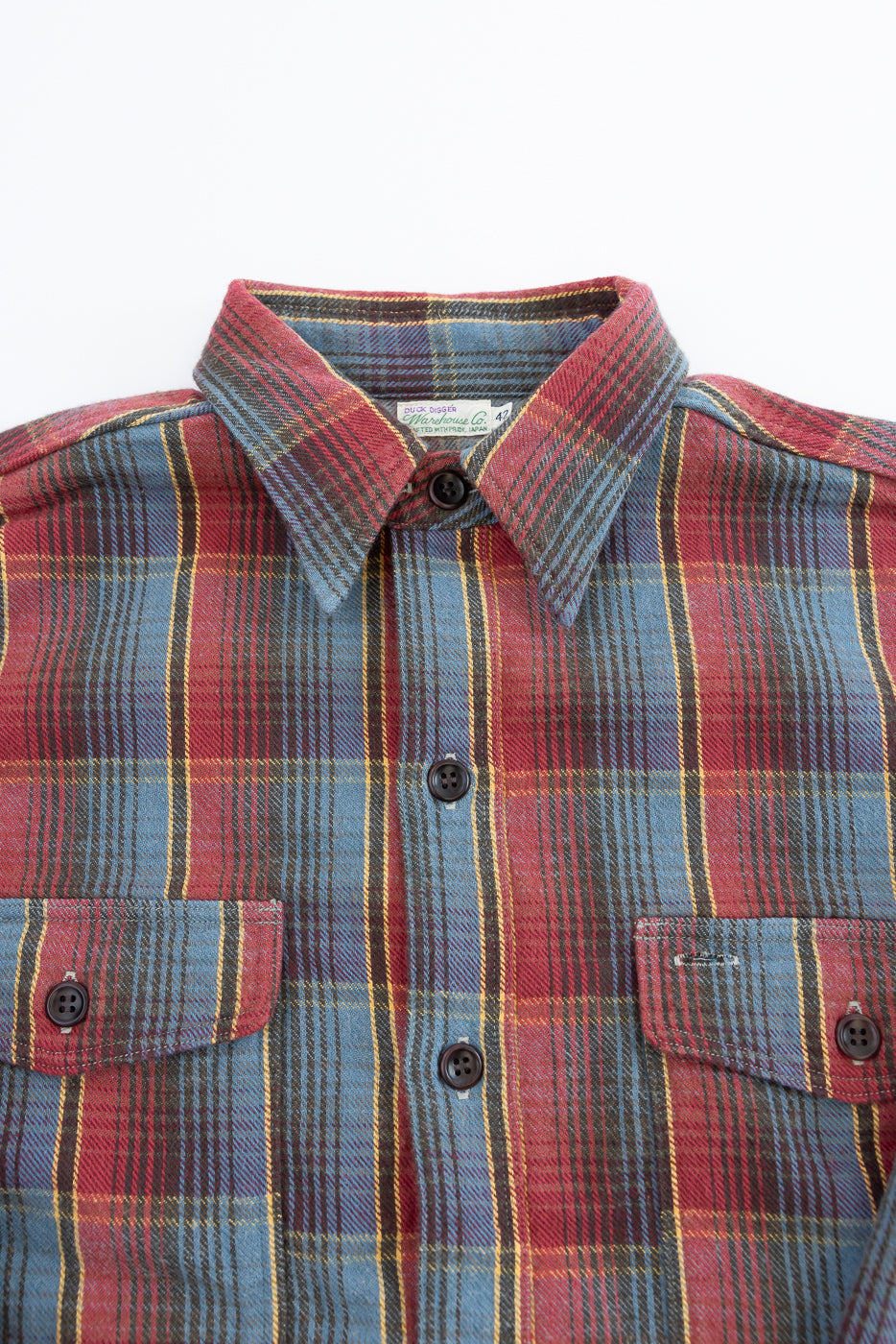 Lot 3022 - Flannel Shirt w/ Chinstrap G Pattern - Red, Navy | Dant