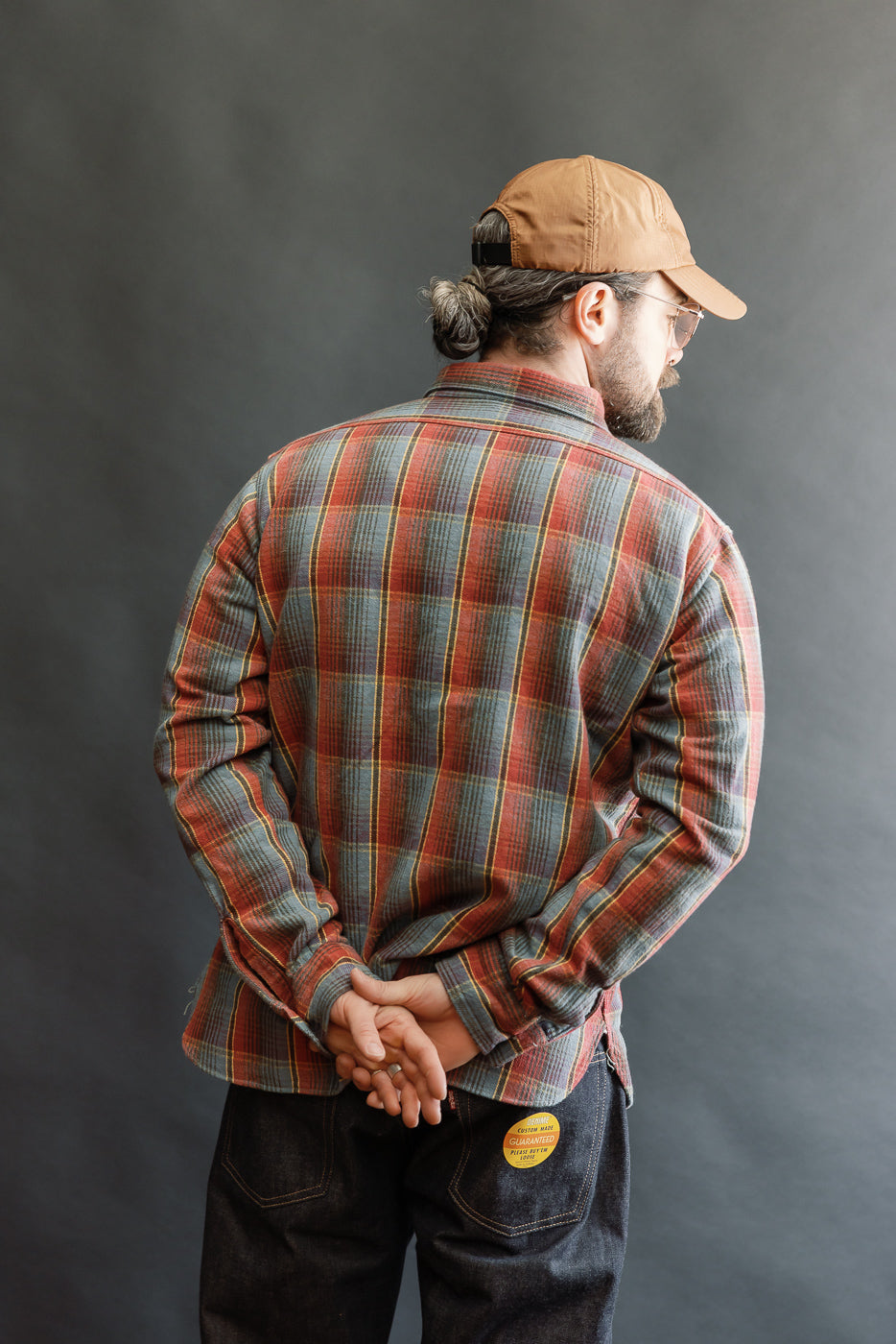 Lot 3022 - Flannel Shirt w/ Chinstrap G Pattern - Red, Navy | Dant